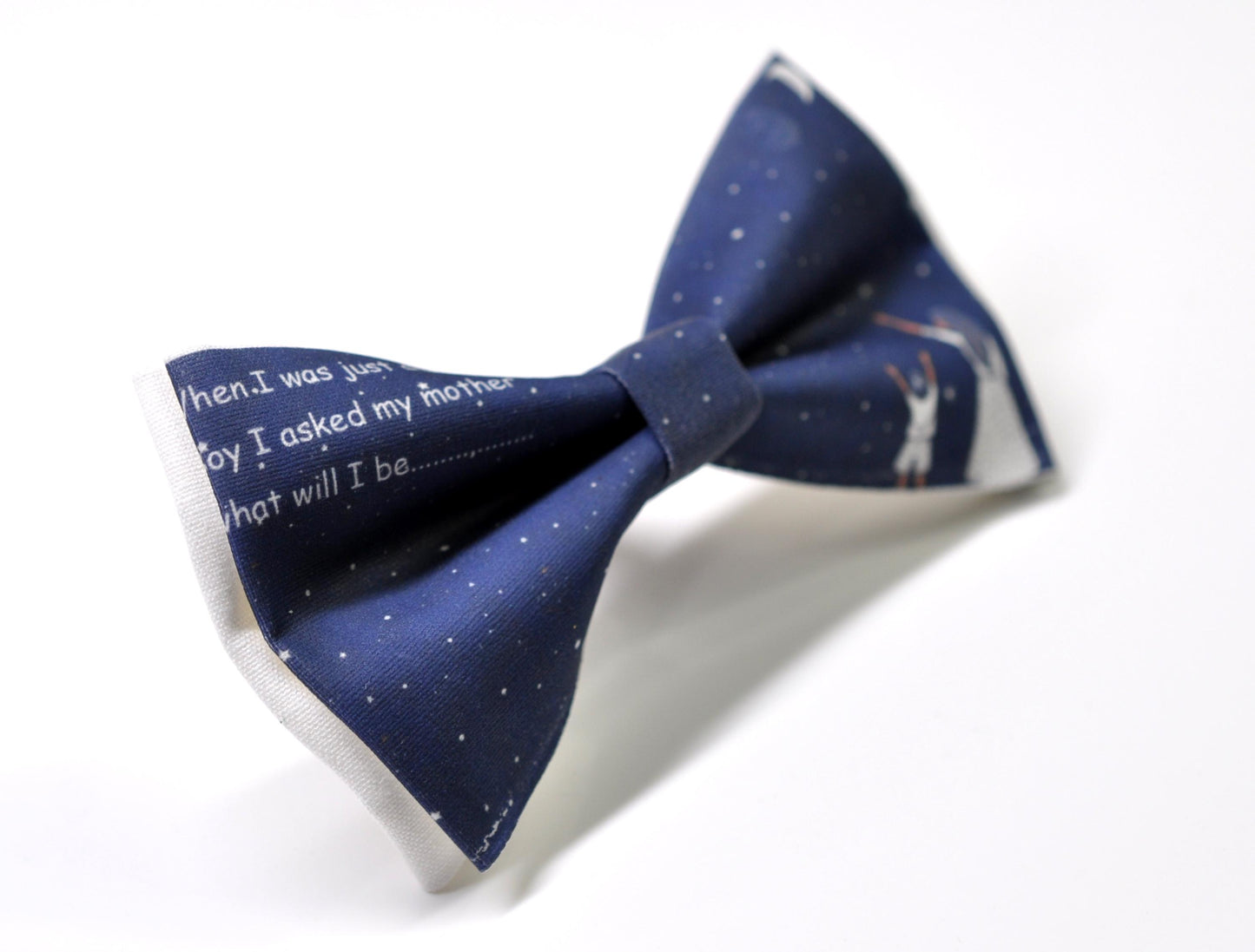 Starry Sky Happy Mothers day Navy Blue Carnations Pattern Bow tie Bowtie for Men Adult / Youth Teenage / Boy Kids / Toddler Baby Infant
