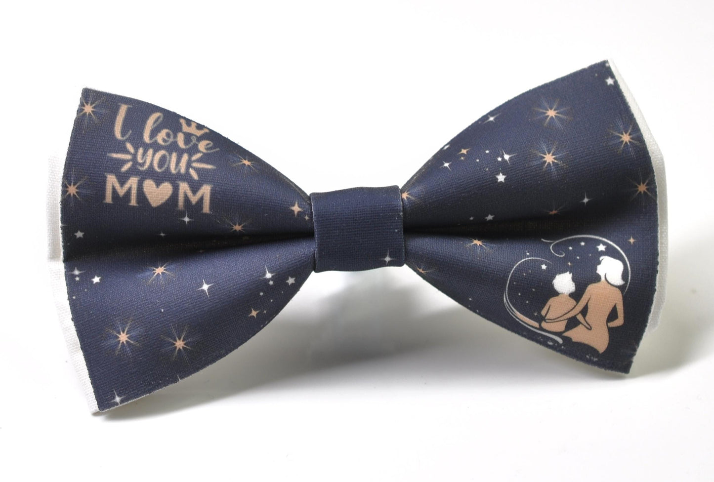 Happy Mothers day Starry Sky Bow tie + Navy Blue Elastic Suspenders Braces for Men / Youth Teenage / Boy Kids / Baby Infant Toddler