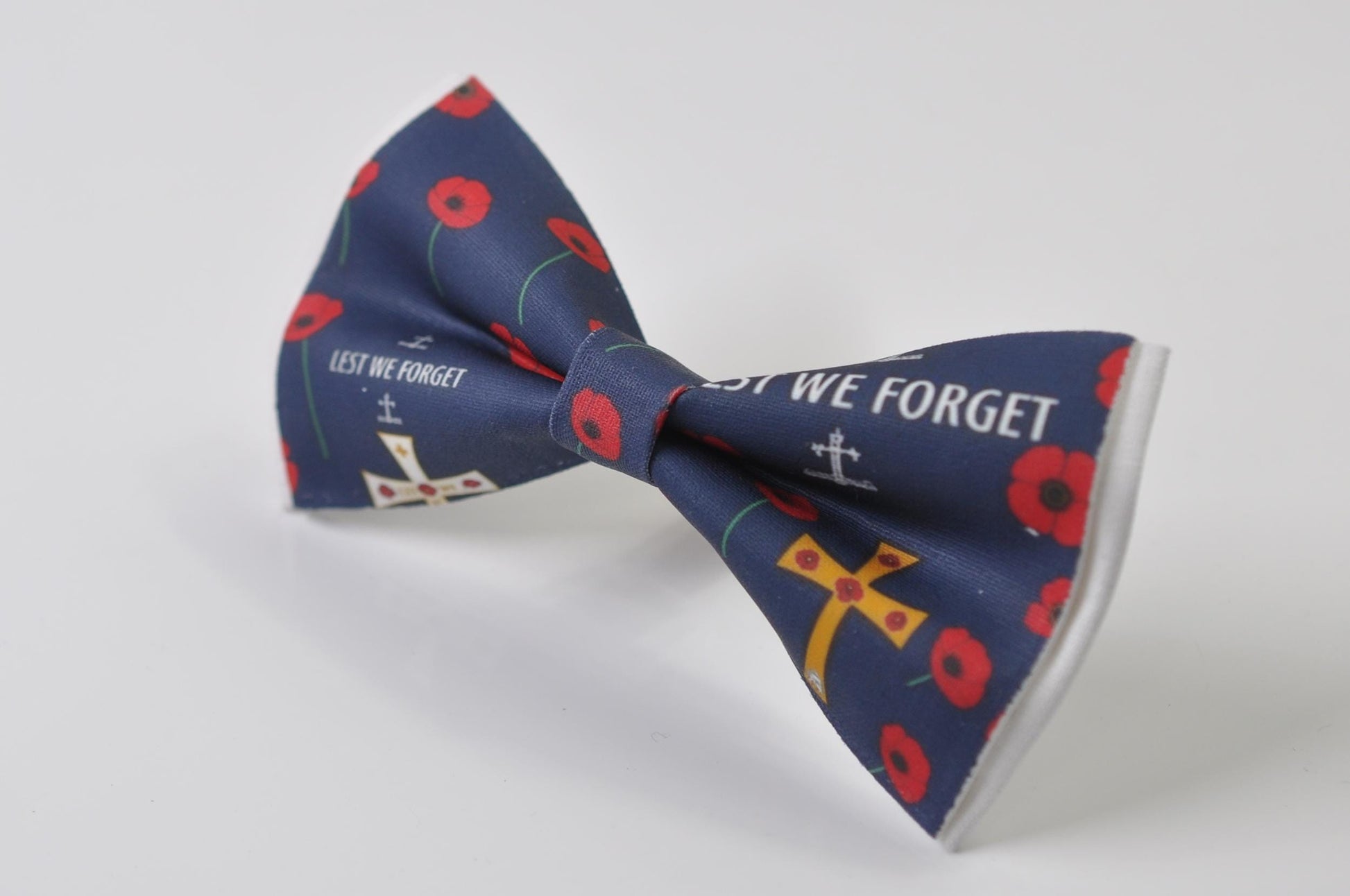 Anzac Day LEST WE FORGET Poppy Bow tie + Wine Red Faux Leather Suspenders Braces for Men / Youth Teenage / Boy Kids / Baby Infant Toddler