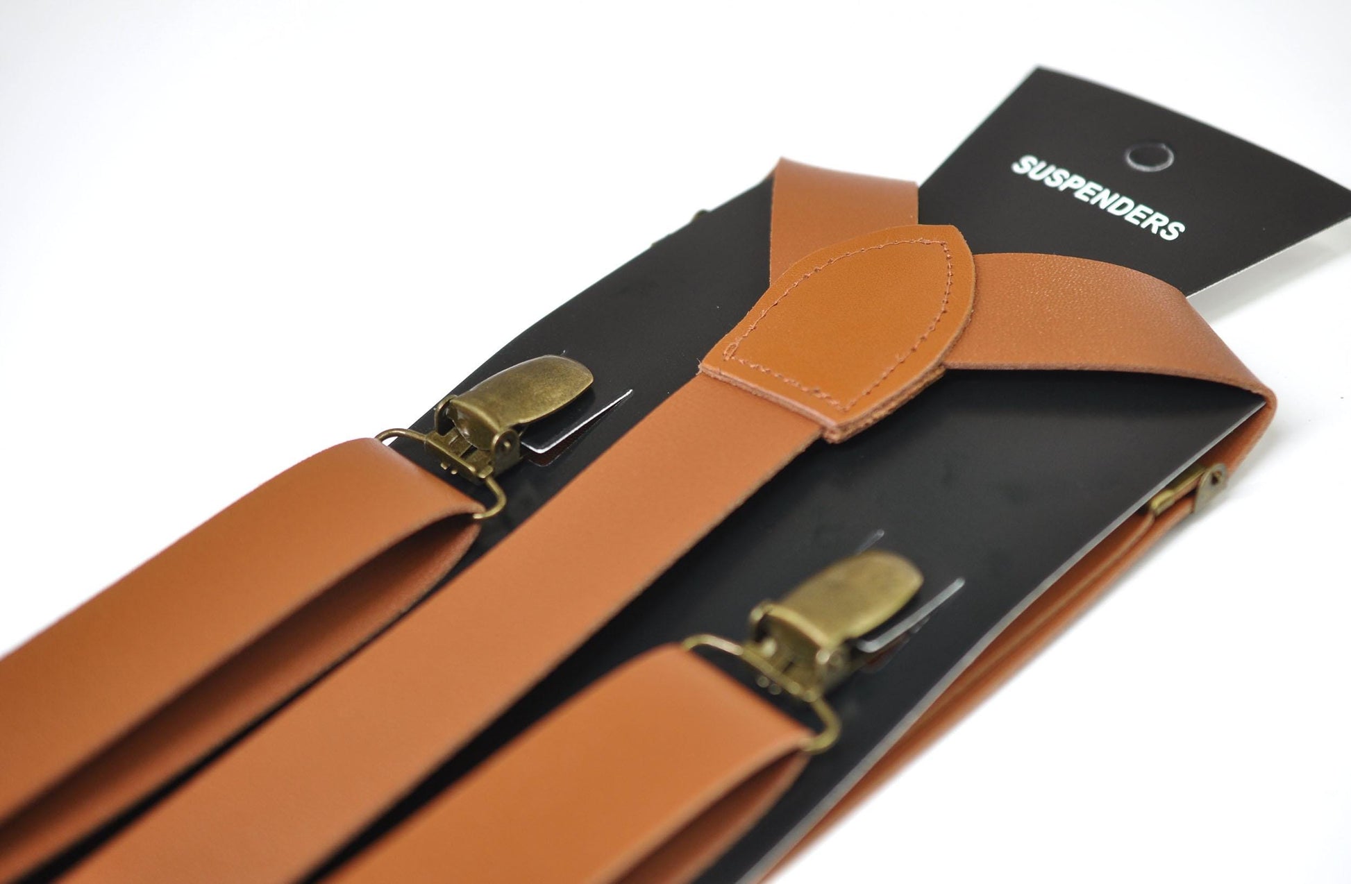 Kangaroo Happy Mothers day Carnations Bow tie + Tan Faux Leather Suspenders Braces for Men / Youth Teenage / Boy Kids / Baby Infant Todler