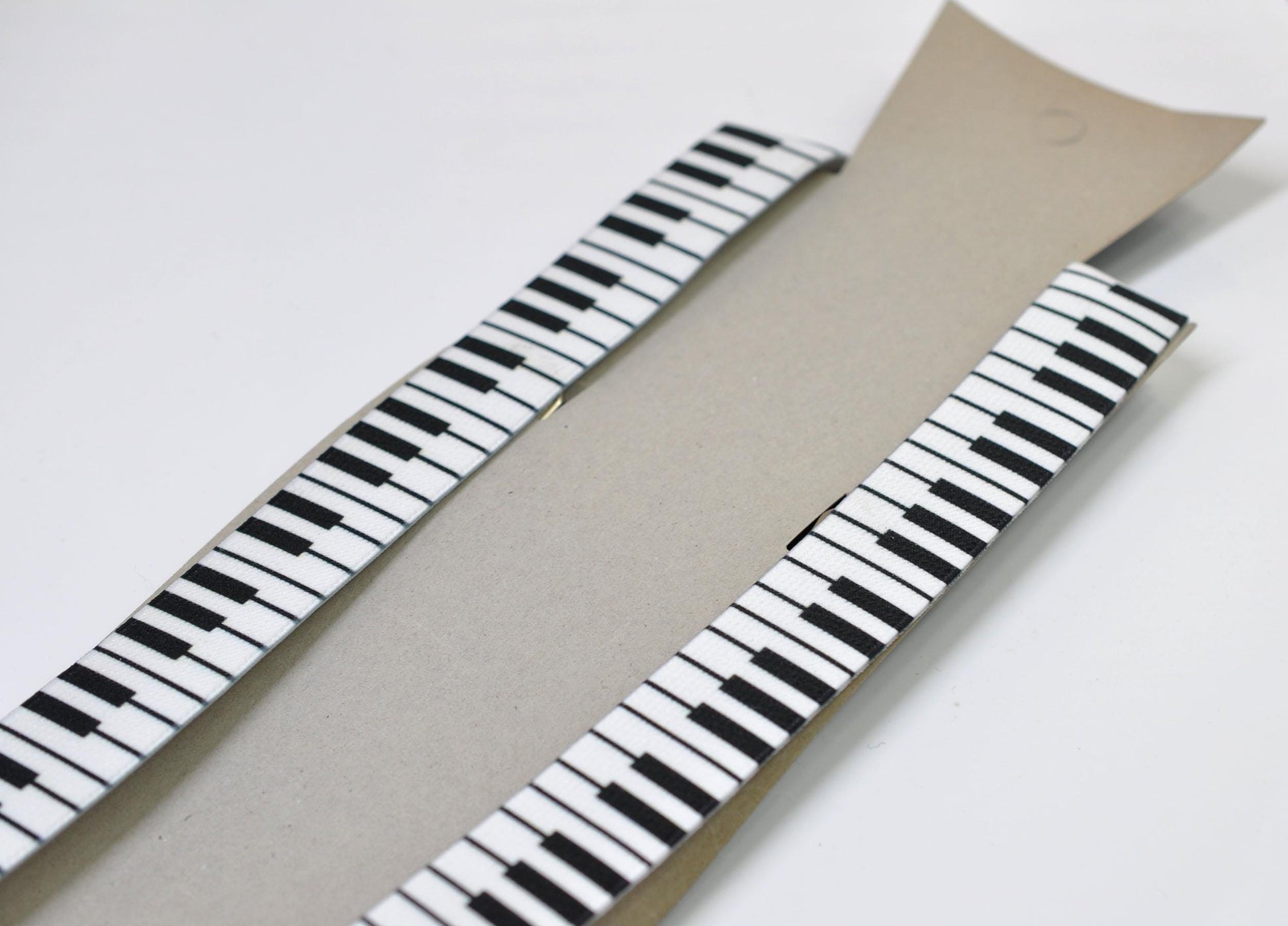 25mm Wide White Black Music Piano Keyboard Pattern Elastic Suspenders Braces for Men Adult / Youth Teenage / Boy Kids / Baby Infant Toddler