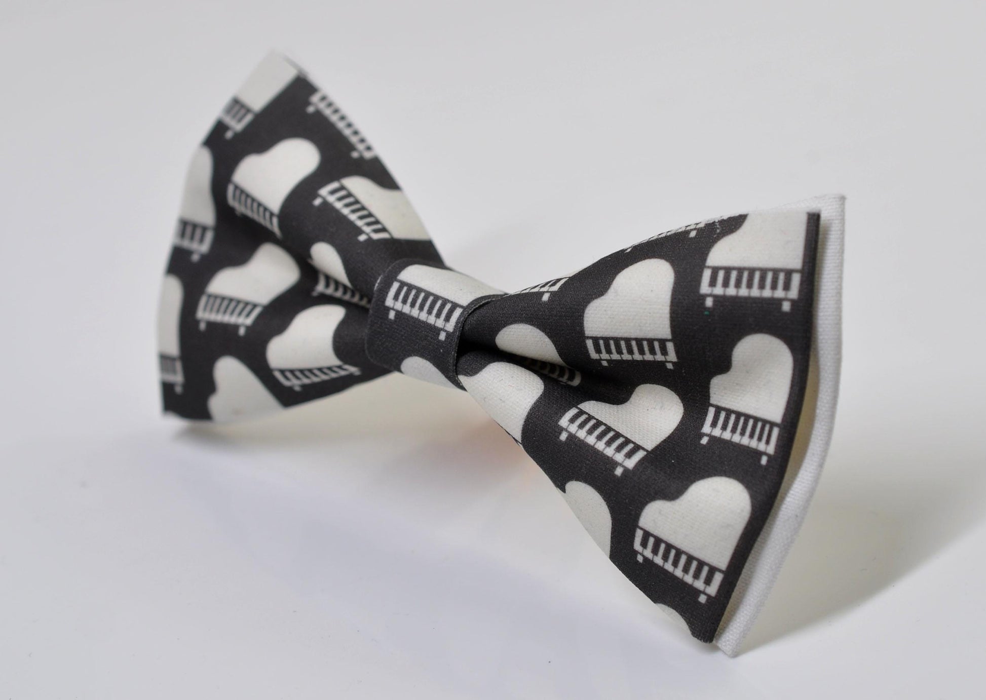 Black White Cotton Music Piano Keyboard Pattern Bow Tie Bowtie for Baby Infant Toddler/ Page Boy Kids Toddler / Teenage Youth / Adult