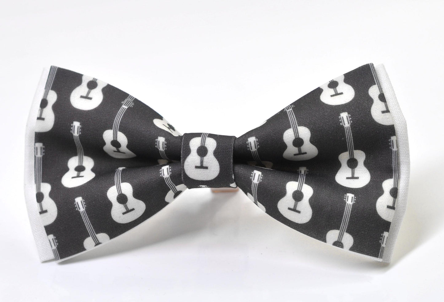 Black White Cotton Music Guitar Bow Tie Bowtie for Baby Infant Toddler/ Page Boy Kids Toddler / Teenage Youth / Adult