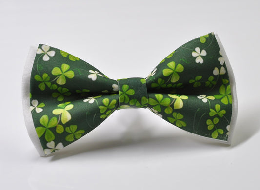 Happy St Patrick’s Day Green Clover Three-leaf Clovers Cotton Bow tie Bowtie for Men Adult / Youth Teenage / Boy Kids / Toddler Baby Infant