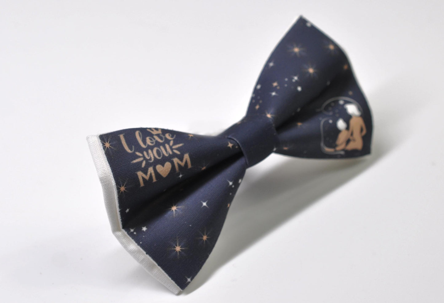 Starry Sky Happy Mothers day Navy Blue Bow tie Bowtie for Men Adult / Youth Teenage / Boy Kids / Toddler Baby Infant