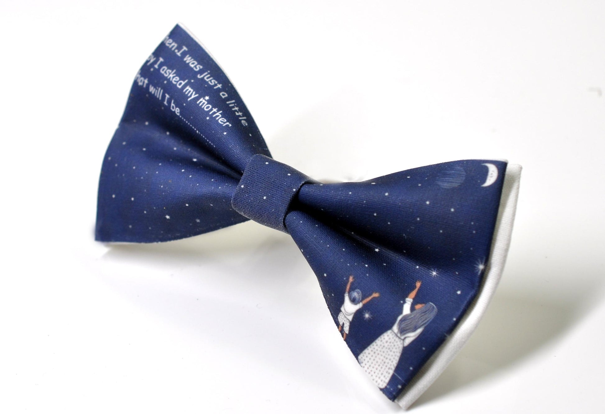 Happy Mothers day Starry Sky Bow tie + Navy Blue Elastic Suspenders Braces for Men / Youth Teenage / Boy Kids / Baby Infant Toddler