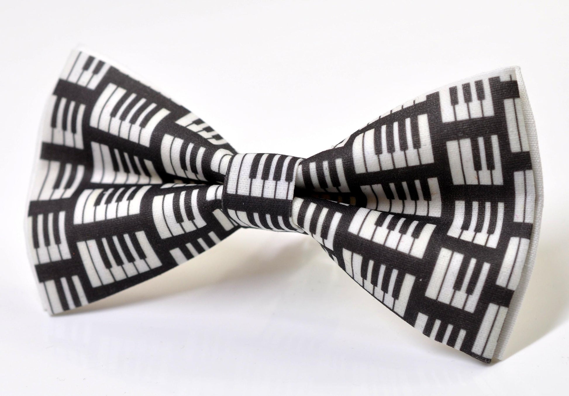 Black White Cotton Music Piano Keyboards Bow Tie + Tan Faux leather Suspenders Braces for Men / Youth / Boy Kids / Baby Infant Toddler