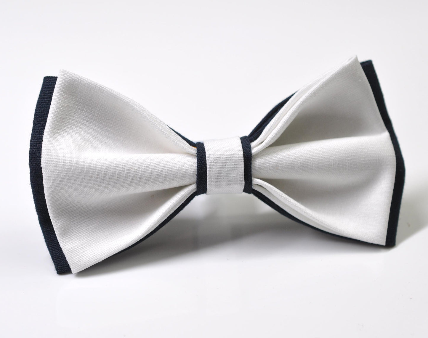 White Midnight Dark Blue Navy Cotton Bow tie Bowtie for Baby Infant Toddler/ Page Boy Kids Toddler / Teenage Youth / Adult