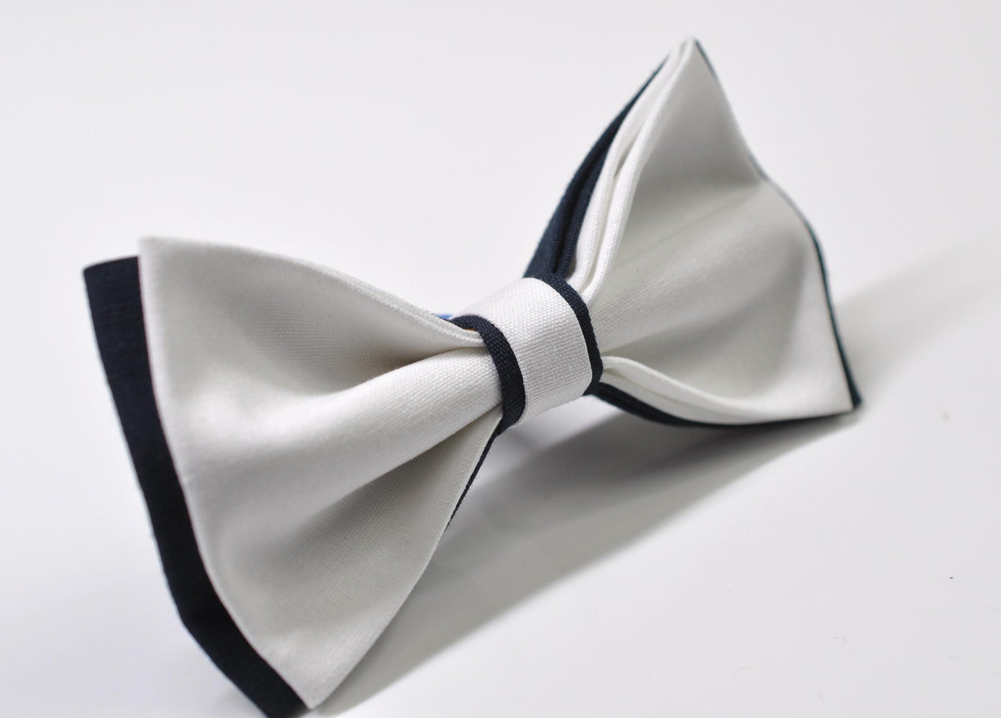 White Midnight Dark Blue Navy Cotton Bow tie Bowtie for Baby Infant Toddler/ Page Boy Kids Toddler / Teenage Youth / Adult