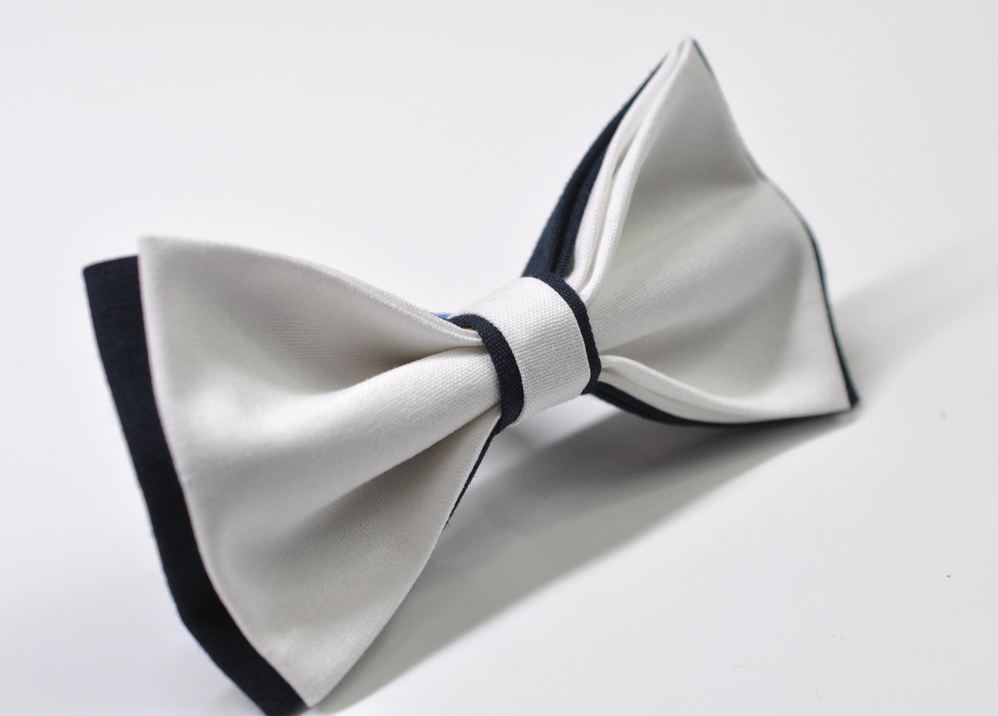 White Midnight Dark Blue Navy Cotton Bow tie Bowtie for Baby Infant Toddler/ Page Boy Kids Toddler / Teenage Youth / Adult