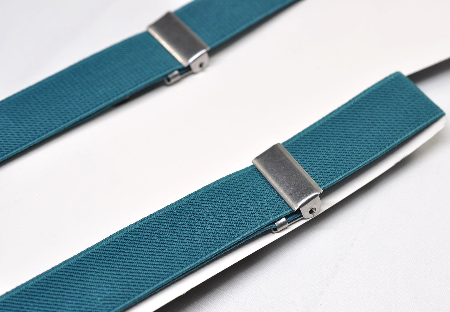 Coral Orange Teal Blue Cotton Bow tie Bowtie + Teal Blue Elastic Suspenders Braces for Men / Youth/ Boys Kids / Baby Infant Toddler