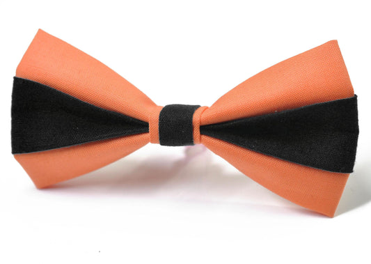 Black Coral Orange Cotton Pre tied Bow tie Bowtie for Men Adult / Youth Teenage / Boy Kids / Baby Infant