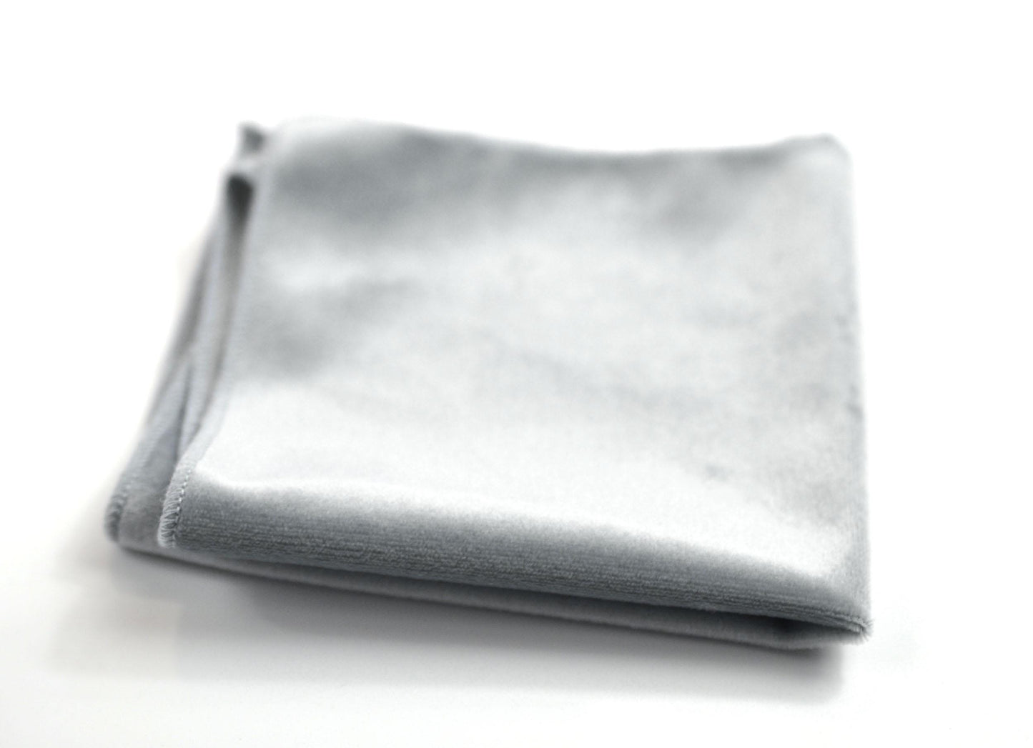 Silver Grey Gray Velvet Pocket Square Hanky Handkerchief Wedding for Men / Youth / Boys Kids / Baby Infant Toddler