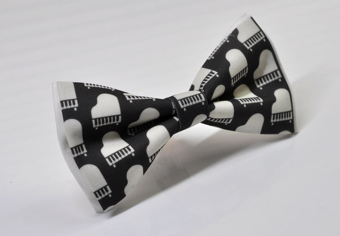Black White Cotton Music Piano Keyboard Pattern Bow Tie Bowtie for Baby Infant Toddler/ Page Boy Kids Toddler / Teenage Youth / Adult