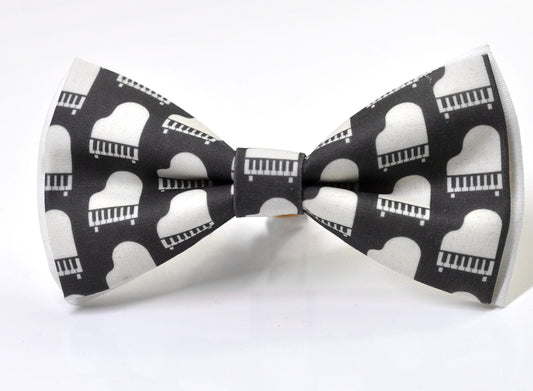 Black White Cotton Music Piano Keyboard Pattern Bow Tie Bowtie for Baby Infant Toddler/ Page Boy Kids Toddler / Teenage Youth / Adult