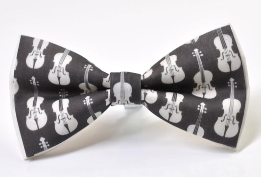 Black White Cotton Music Violin Bow Tie Bowtie for Baby Infant Toddler/ Page Boy Kids Toddler / Teenage Youth / Adult
