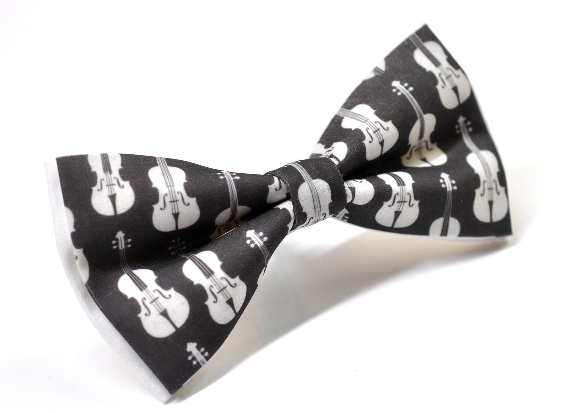 Black White Cotton Music Violin Bow Tie Bowtie for Baby Infant Toddler/ Page Boy Kids Toddler / Teenage Youth / Adult