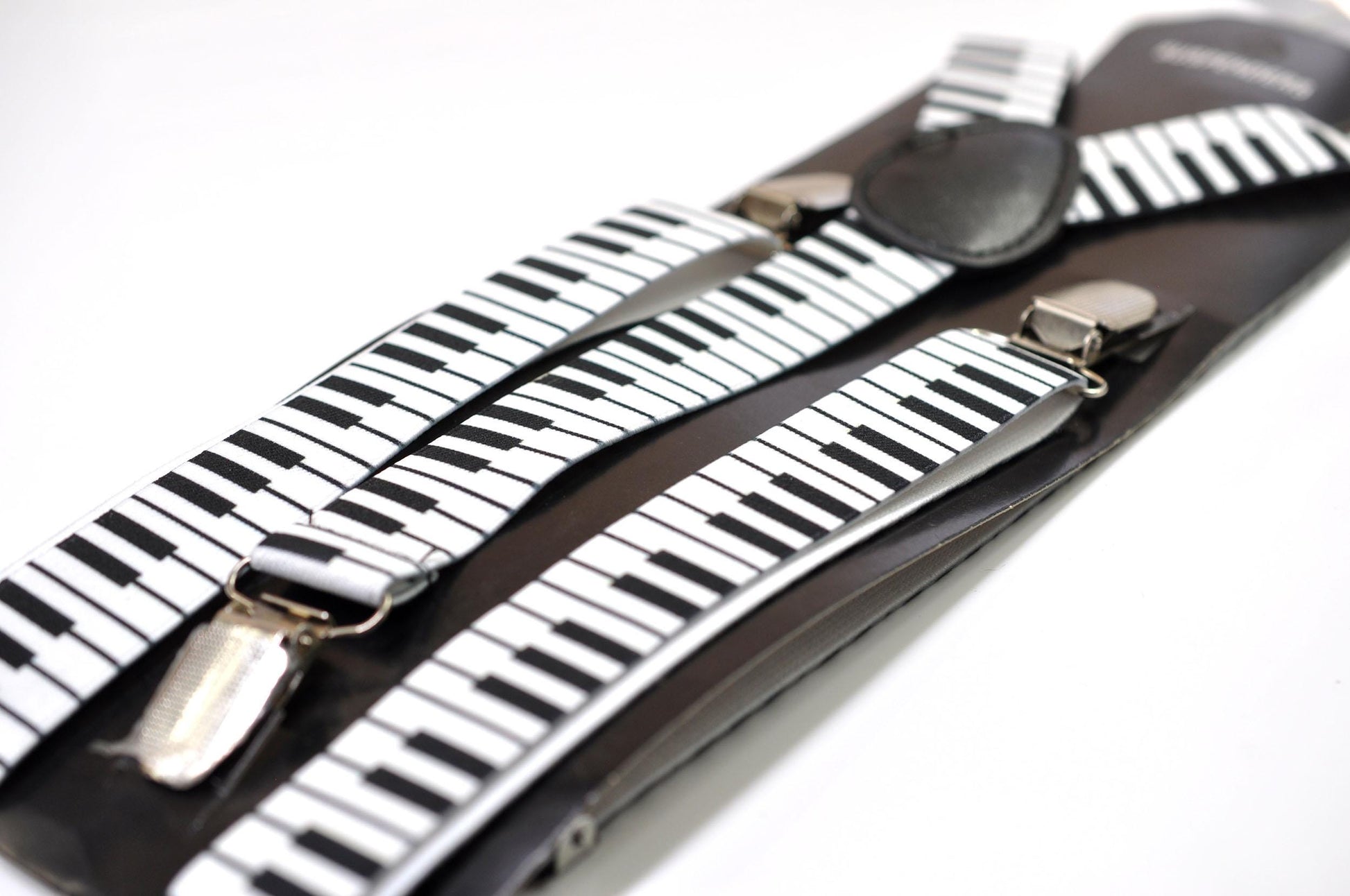 Black White Cotton Music Piano Keyboard Bow Tie + Piano Keyboard Suspenders Braces for Men / Youth Teenage / Boy Kids / Baby Infant Toddler