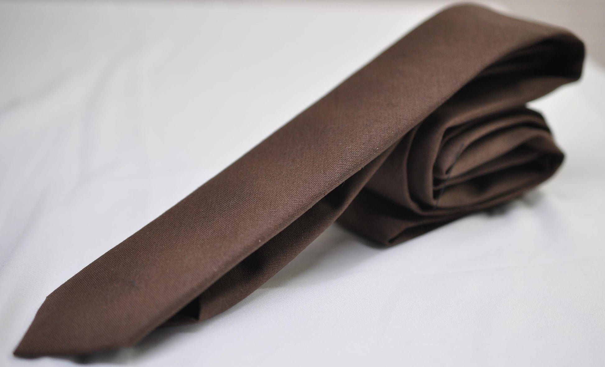 Dark brown Coffee Cotton Neck Tie Necktie + pocket Squares Hanky Handkerchief Wedding for Men / Youth / Boys Kids / Baby Infant Toddler