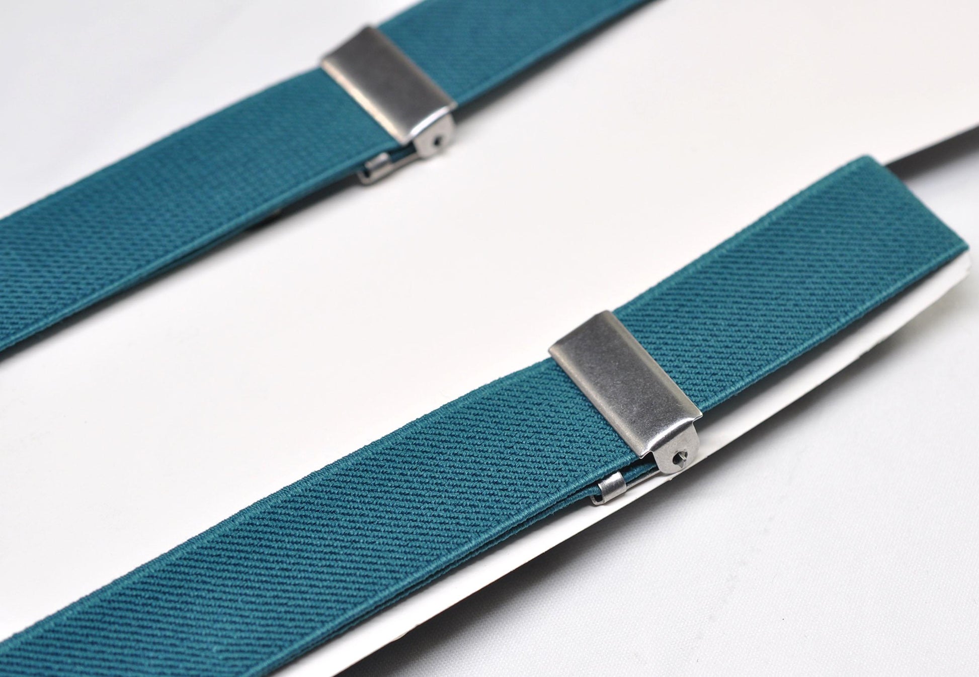 Coral Orange Teal Blue Cotton Bow tie Bowtie + Teal Blue Elastic Suspenders Braces for Men / Youth/ Boys Kids / Baby Infant Toddler