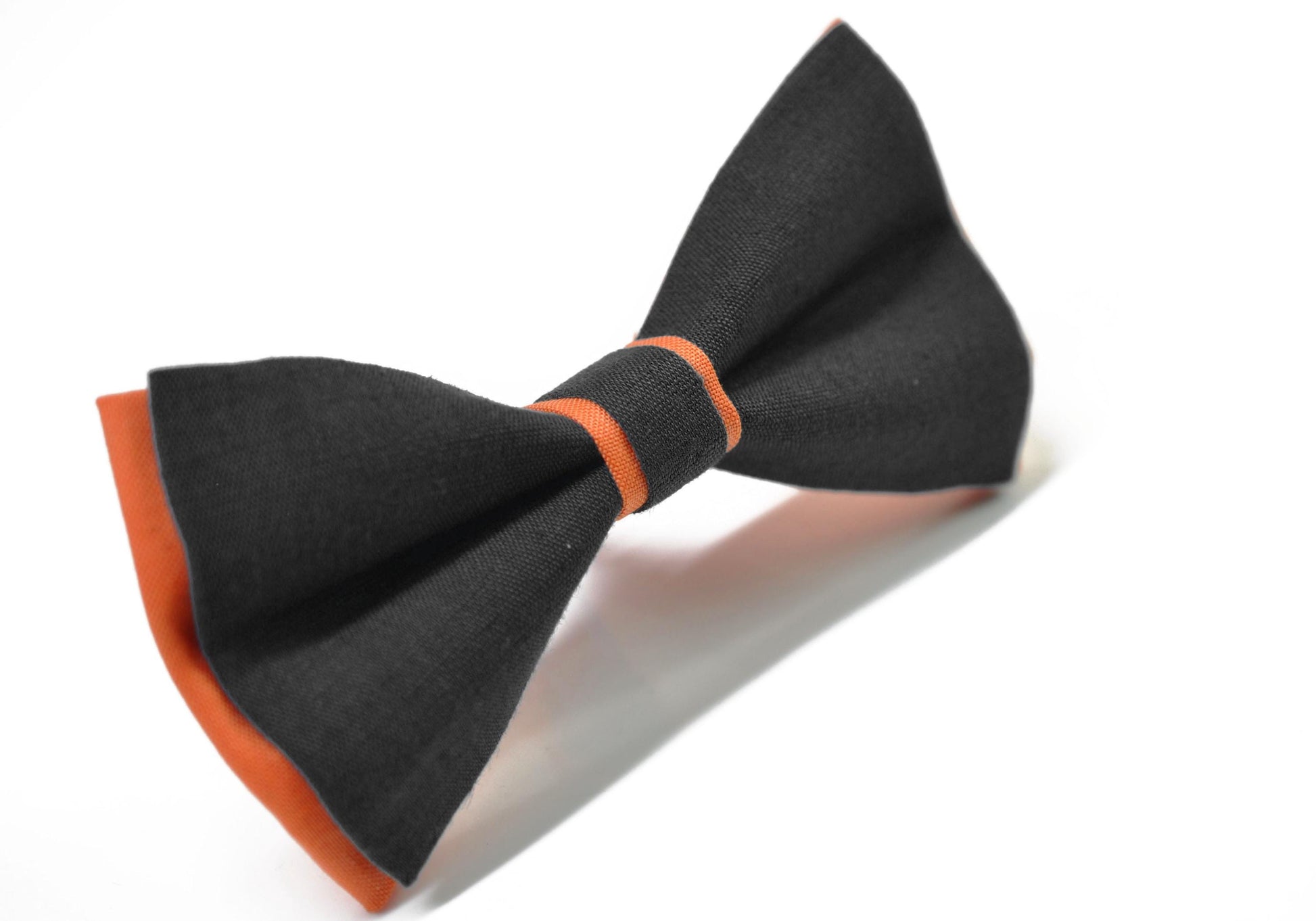 Black Coral Orange Cotton Pre tied Bow tie Bowtie for Men Adult / Youth Teenage / Boy Kids / Baby Infant