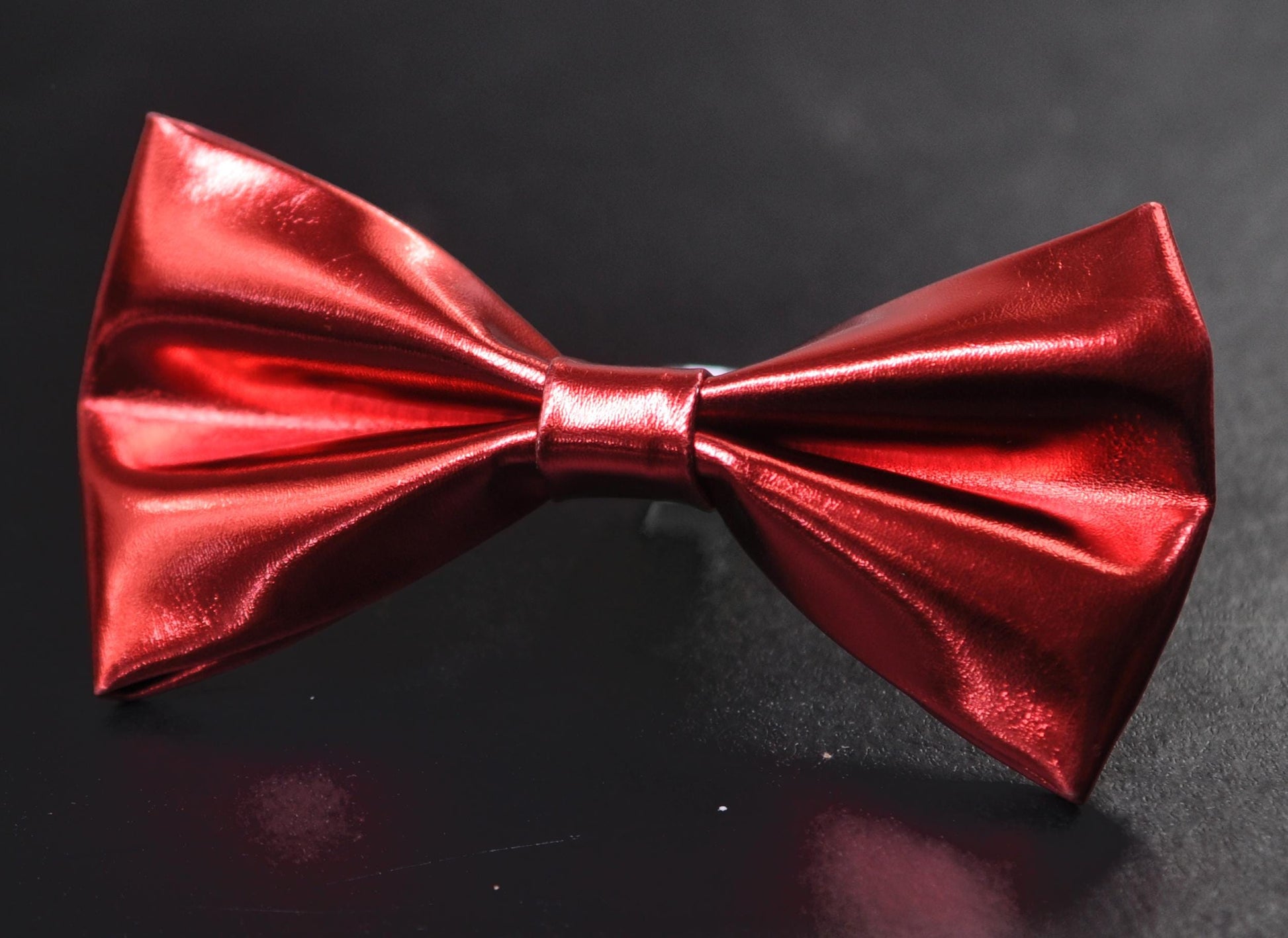 Red Shining Faux Leather Pretied Bow Tie Bowties Wedding Party for Men / Youth Teenage / Toddler Boy / Baby Infant