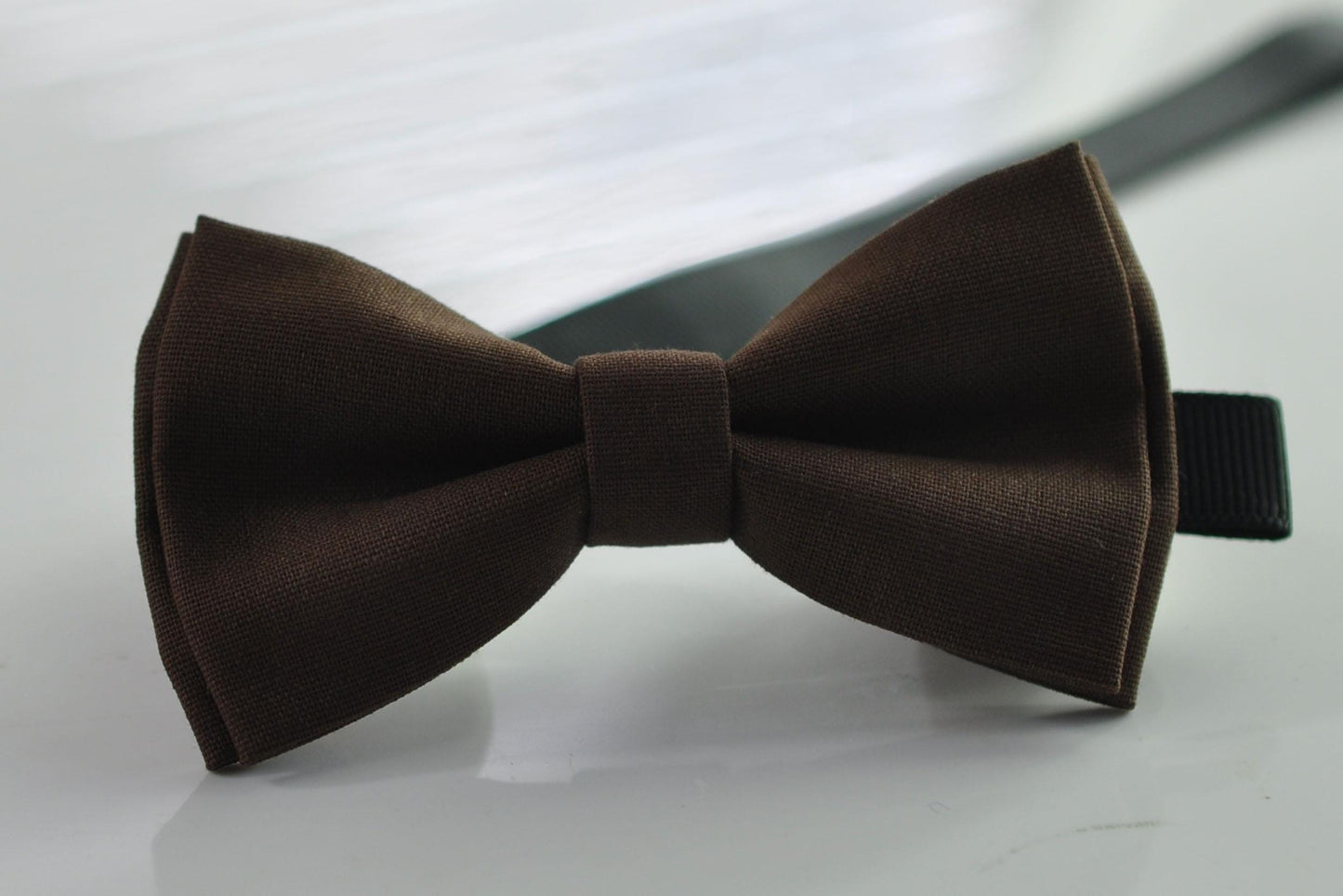 Tan brown Cotton Bow tie Bowtie + pocket Squares Hanky Handkerchief Wedding for Men / Youth / Boys Kids / Baby Infant Toddler