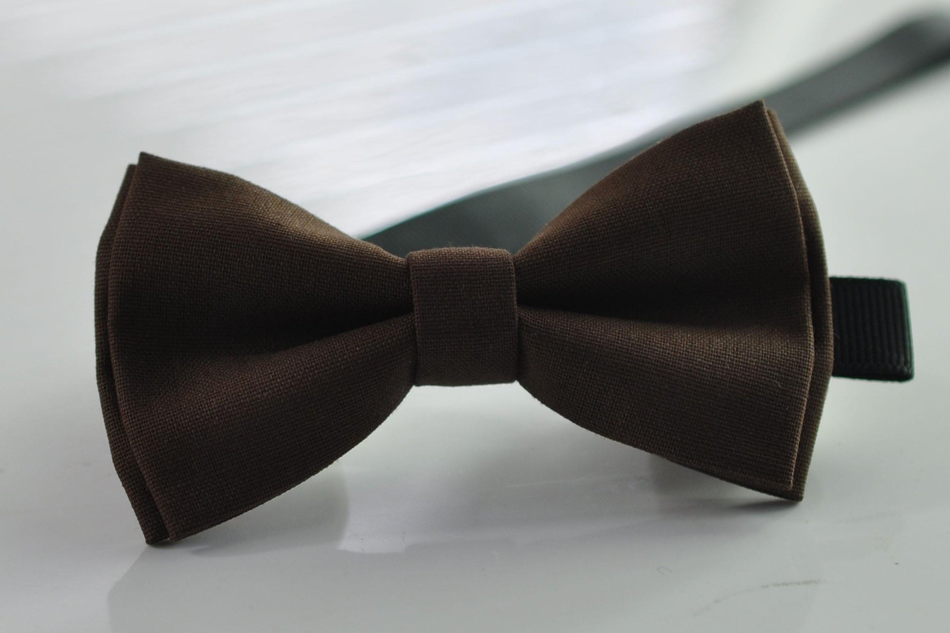 Tan brown Cotton Bow tie Bowtie + pocket Squares Hanky Handkerchief Wedding for Men / Youth / Boys Kids / Baby Infant Toddler