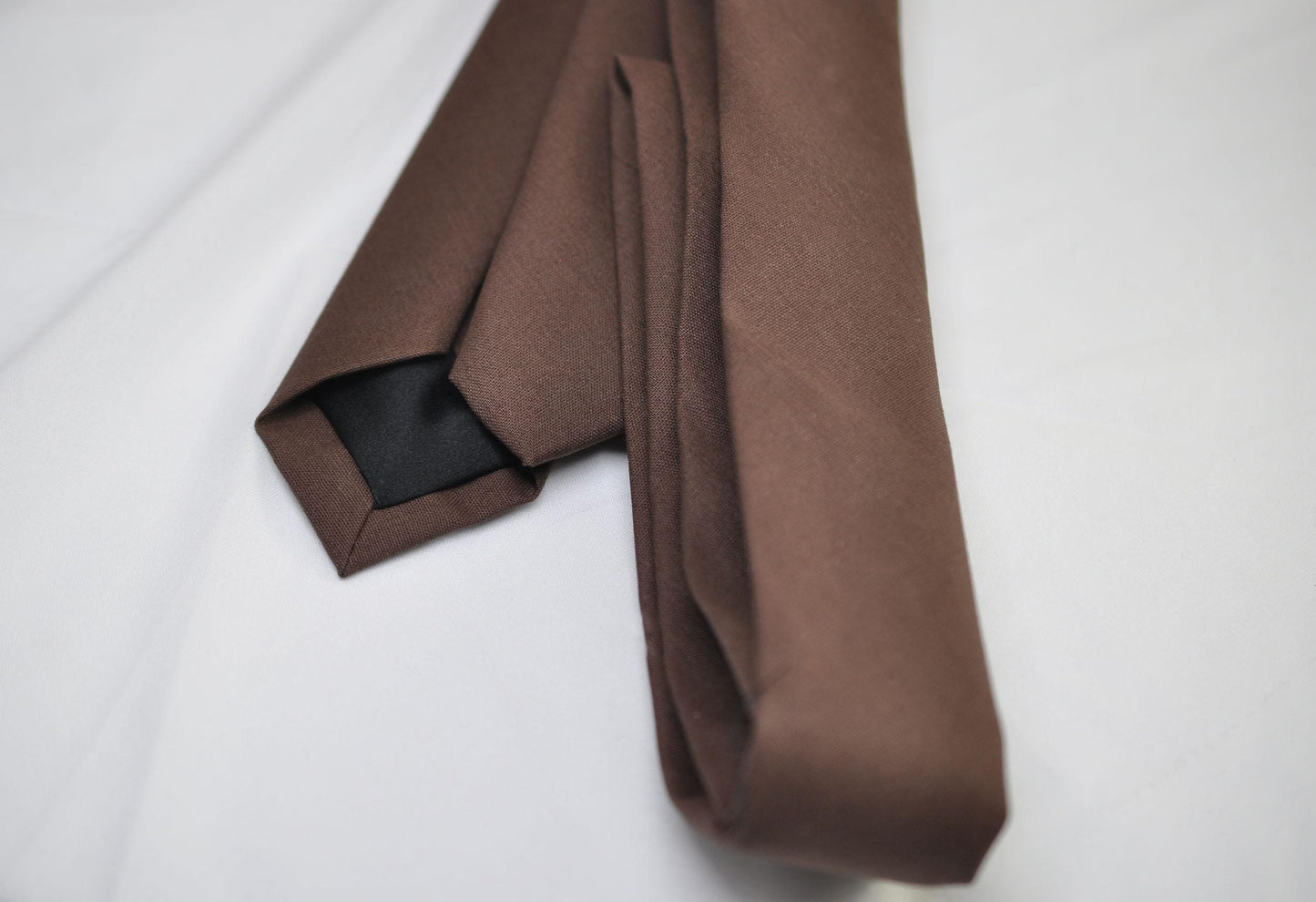 Dark brown Coffee Cotton Neck Tie Necktie + pocket Squares Hanky Handkerchief Wedding for Men / Youth / Boys Kids / Baby Infant Toddler