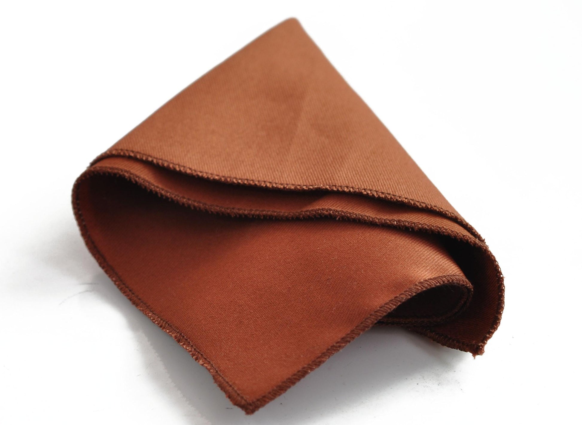 Rust Terracotta Skinny 100% Cotton Necktie Neck Tie + Pocket Squares handkerchief Hanky for Wedding Party Prom