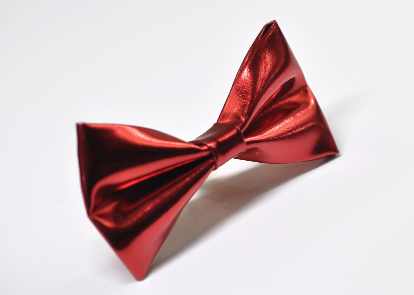 Red Shining Faux Leather Pretied Bow Tie Bowties Wedding Party for Men / Youth Teenage / Toddler Boy / Baby Infant
