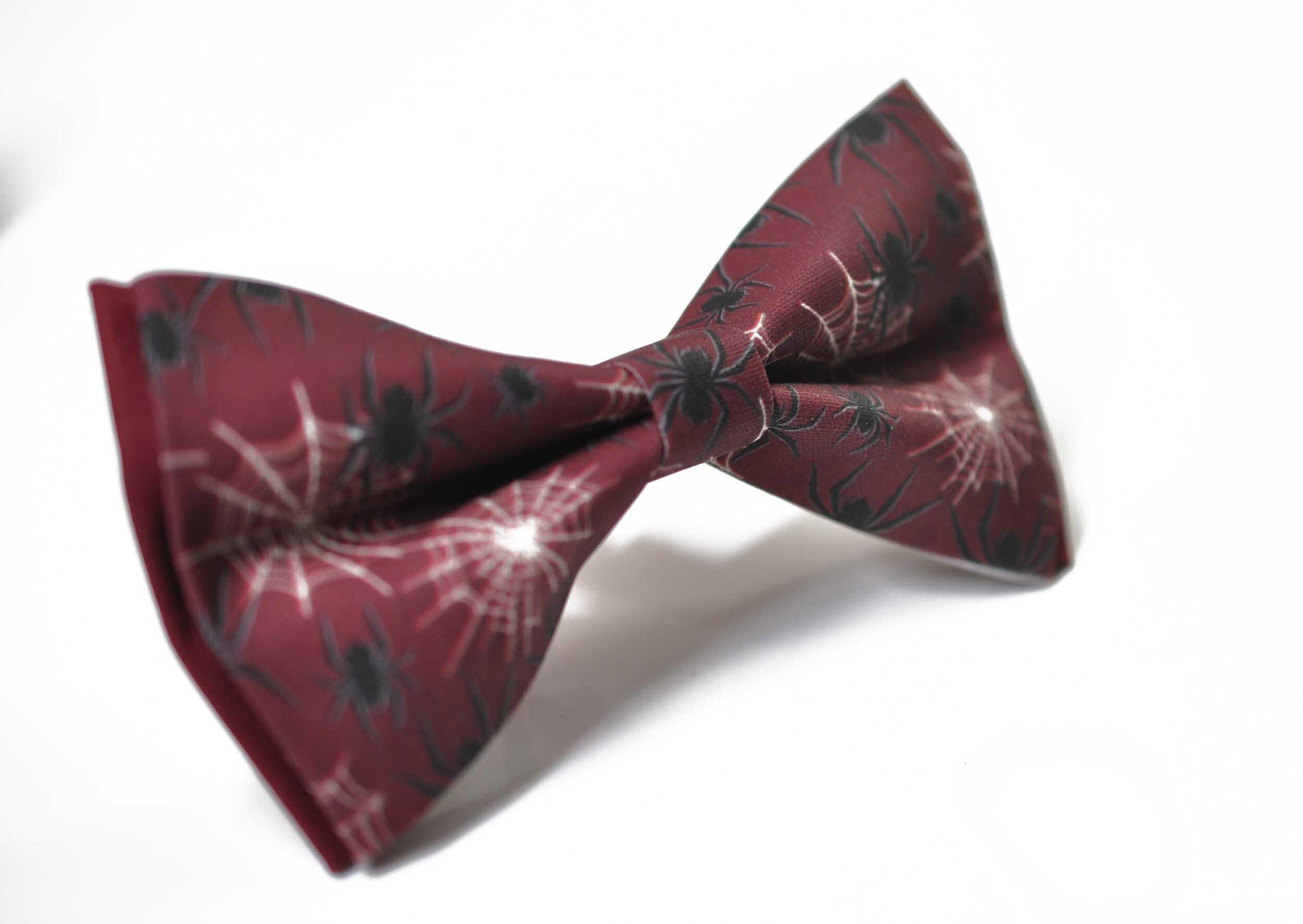 Halloween Black Spider Burgundy Bow tie Bowtie + Tan Brown Suspenders Braces for Men / Youth Teenage/ Boys Kids / Baby Infant Toddler