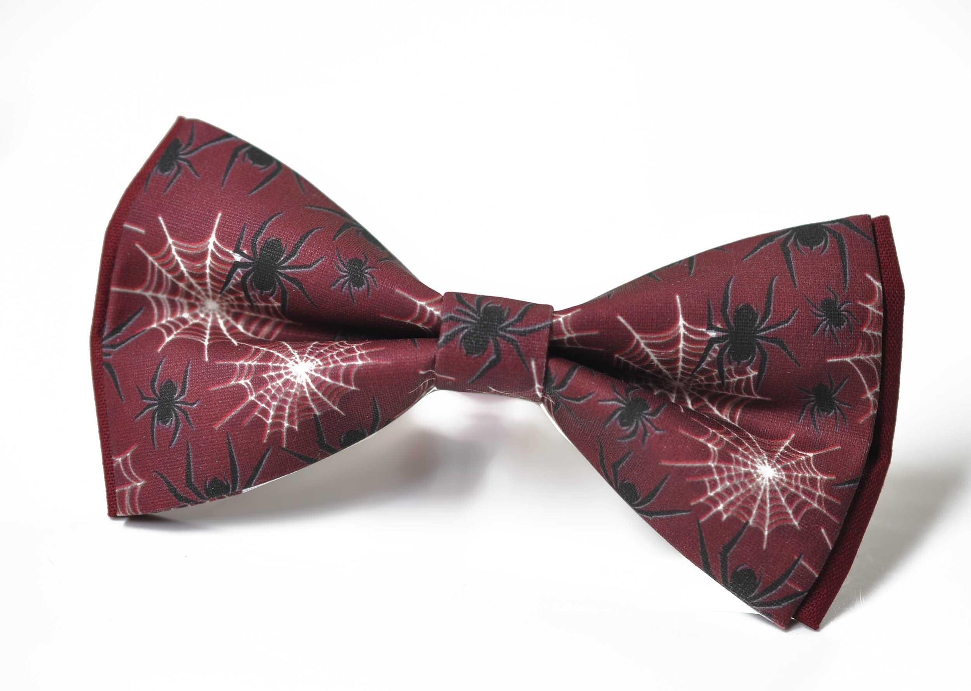 Halloween Black Spider Burgundy Red Bow tie Bowtie + Wine Red Suspenders Braces for Men / Youth Teenage / Boys Kids / Baby Infant Toddler