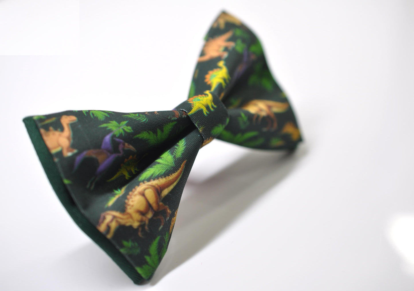 Green Dinosaur Pretied Bow tie Bowtie with Fun Jurassic Dino Print for Men / Youth / Boy Kids / Toddler Baby Infant