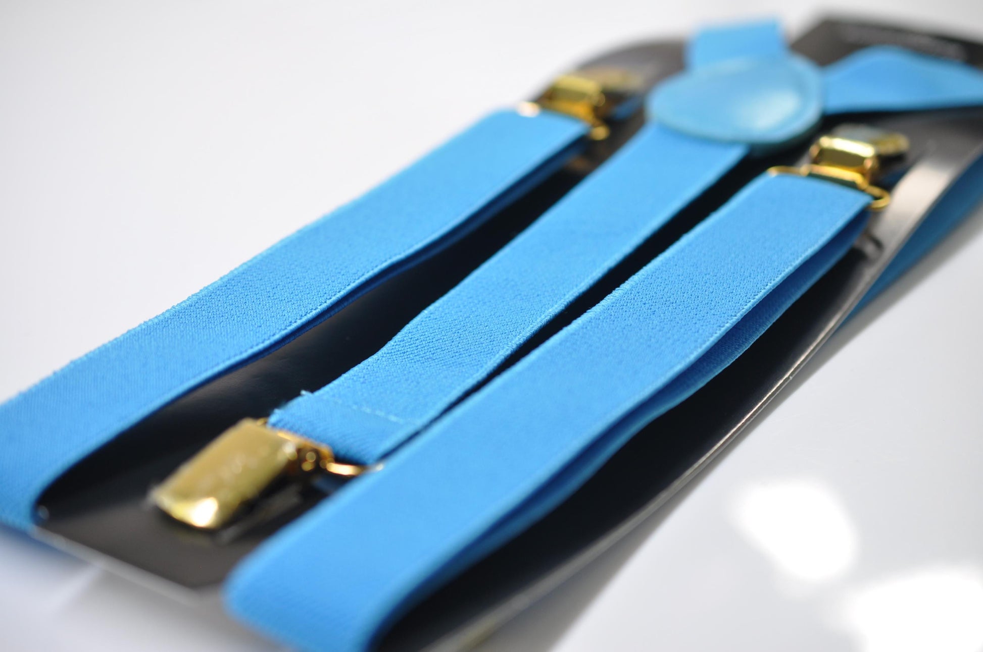 Bright Sky Blue Elastic Adjustable Suspenders Braces for Men Adult / Youth Teenage / Boy Kids / Infant Toddler Baby