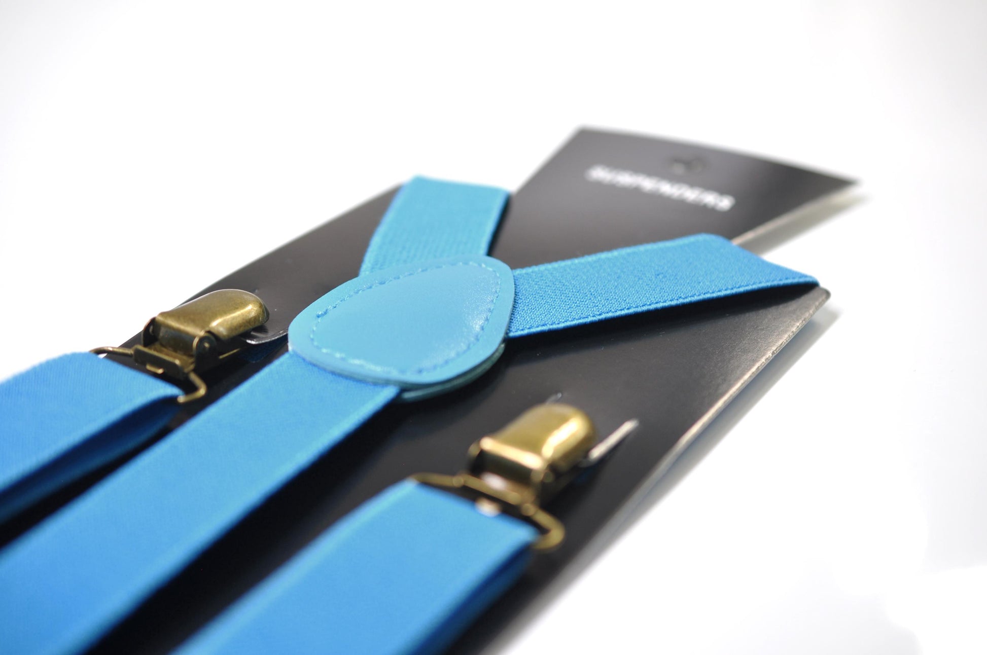 Gold Seahorse & Seaweed Blue Bow tie Bowtie + Sky Blue Suspenders Braces for Men / Youth Teenage/ Boys Kids / Baby Infant Toddler