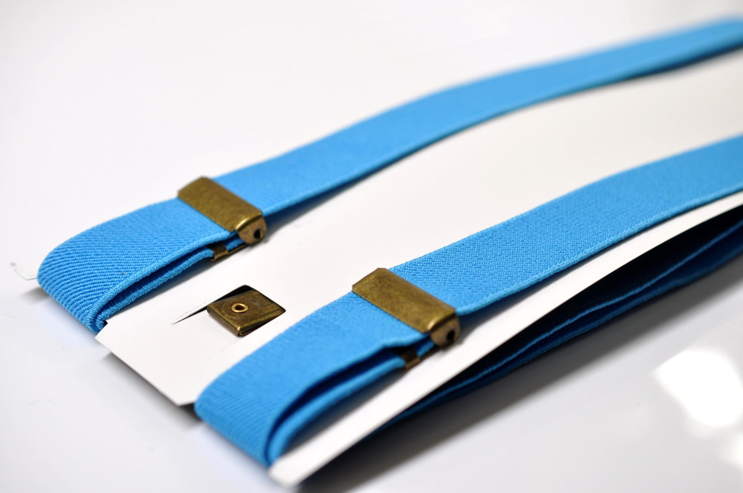 Bright Sky Blue Elastic Adjustable Suspenders Braces for Men Adult / Youth Teenage / Boy Kids / Infant Toddler Baby