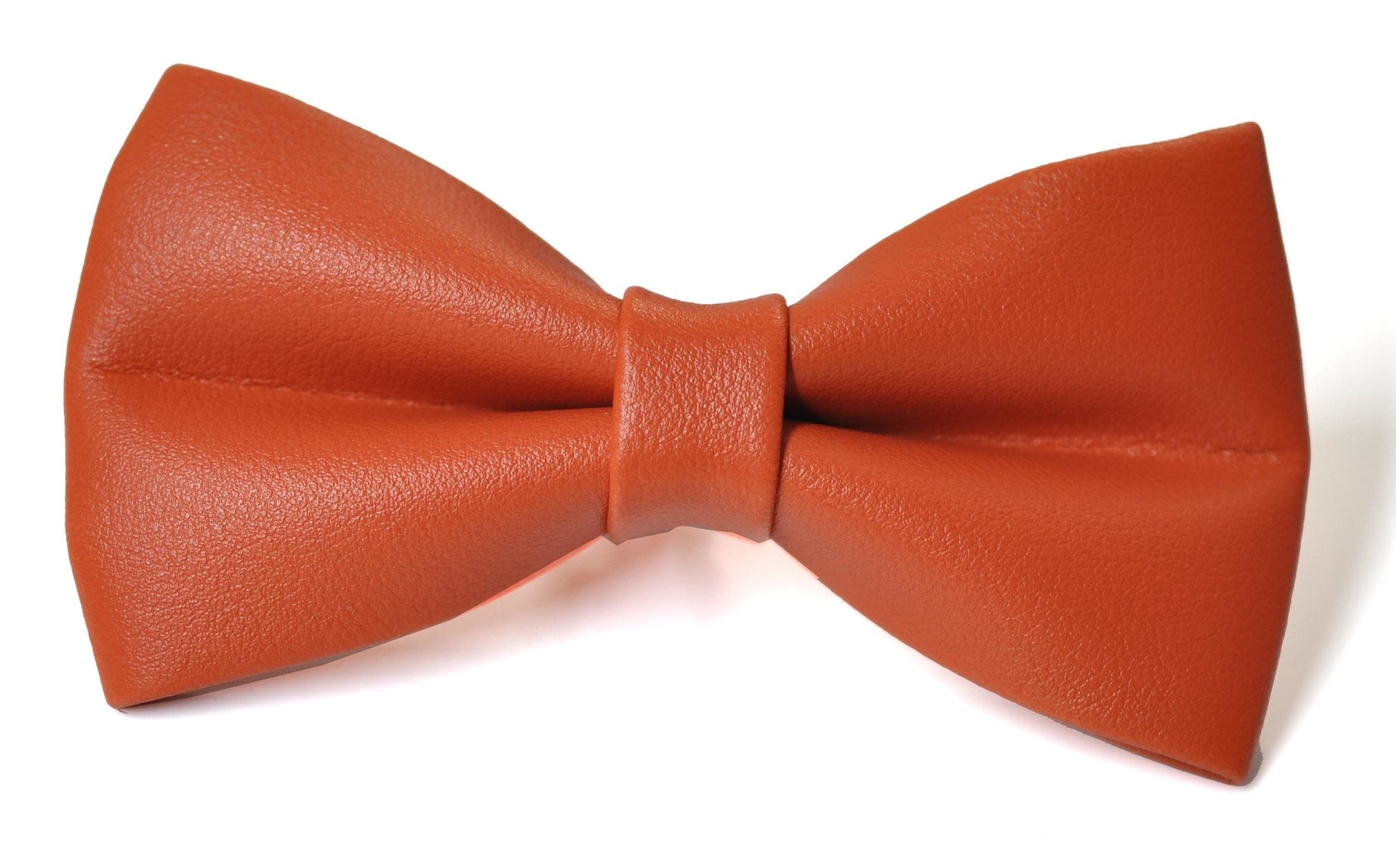 Burnt Orange Faux Leather Pretied Bow Tie Bowties for Men Adult / Youth Teenage / Toddler Boy / Baby Infant Toddler Wedding Prom