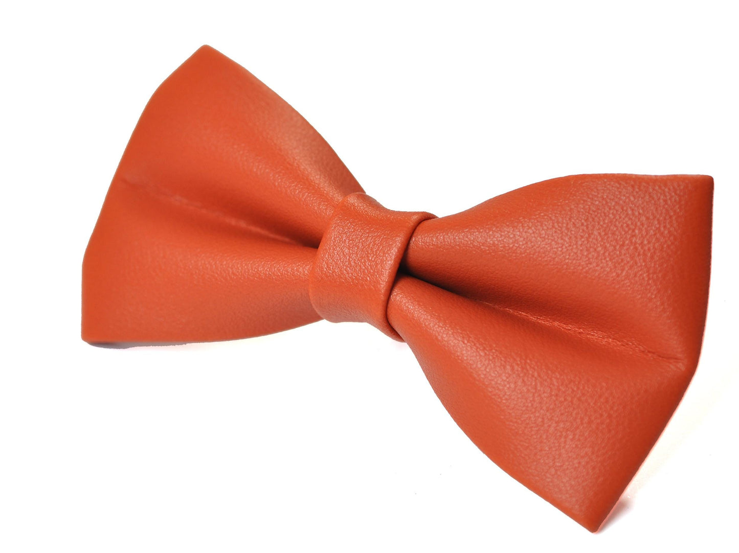 Burnt Orange Faux Leather Bow tie + Matched Suspenders Braces for Baby infant Toddler / Boy Kids / Youth Teenage / Men