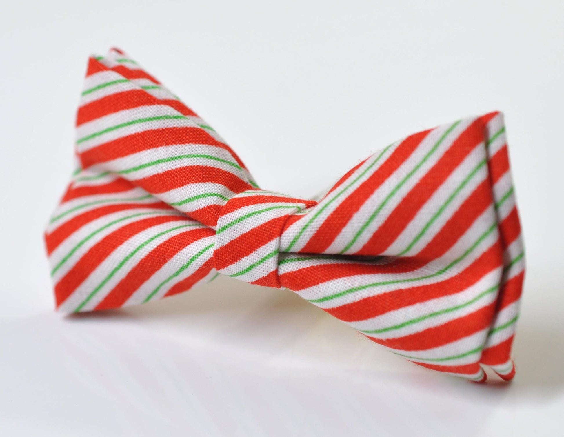 Red White Green Candy Stripes Christmas Bow tie Bowtie + Pocket Squares + Red Suspenders Braces Men /Youth/ Boys Kids/ Baby Infant Toddler