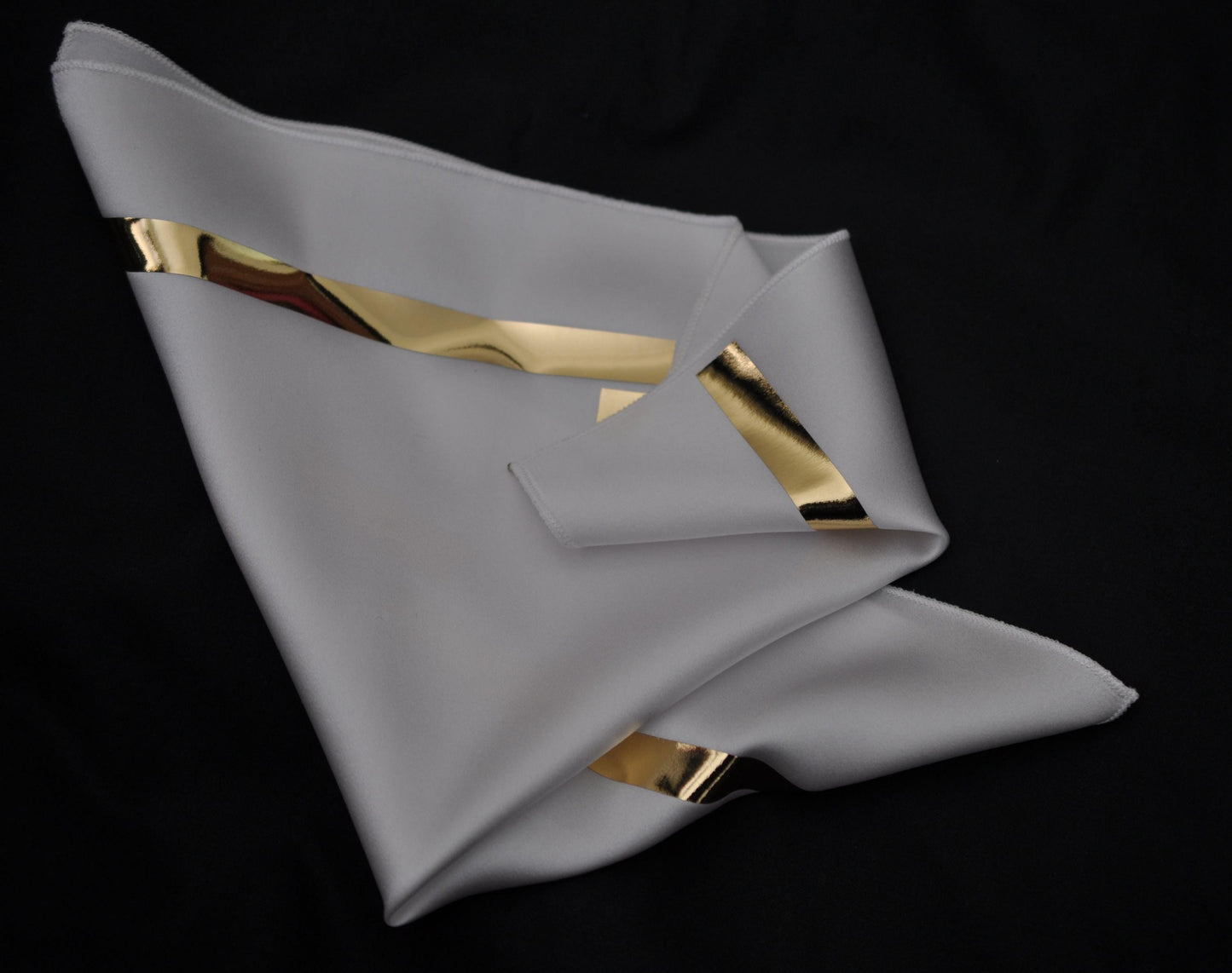 Men Men's Silk Green White Black and Gold Shining Handmade Pocket Squares for Wedding Formal Hanky Handkerchief