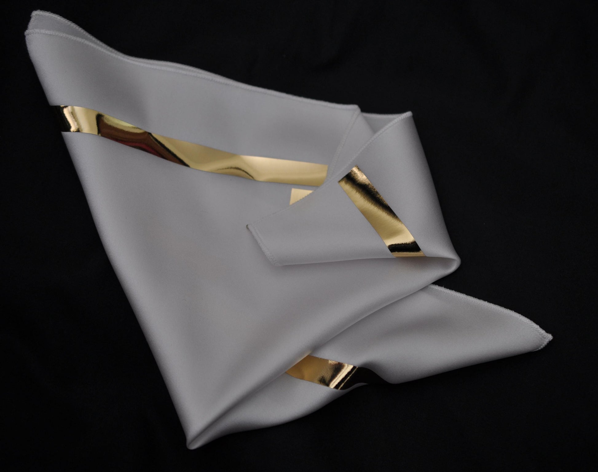 Men Men's Silk Green White Black and Gold Shining Handmade Pocket Squares for Wedding Formal Hanky Handkerchief