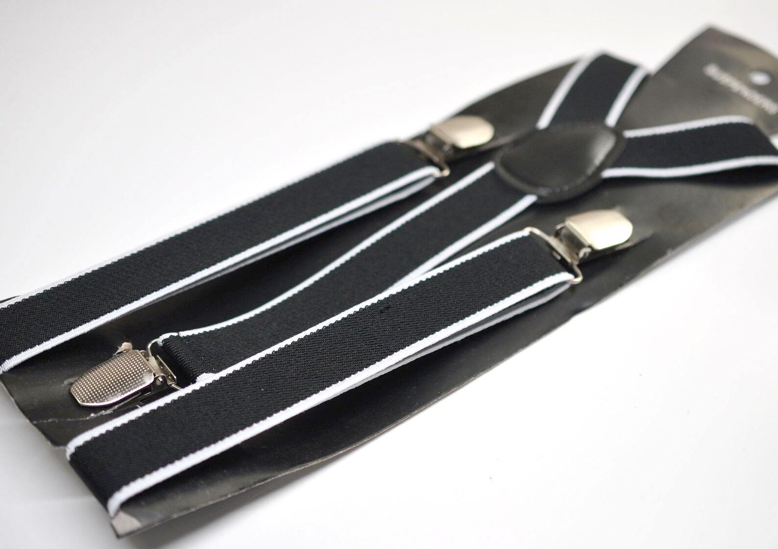 Black Dinosaur White Cotton Bow tie Bowtie + White BLACK Suspenders Braces for Men / Youth Teenage/ Boys Kids / Baby Infant Toddler
