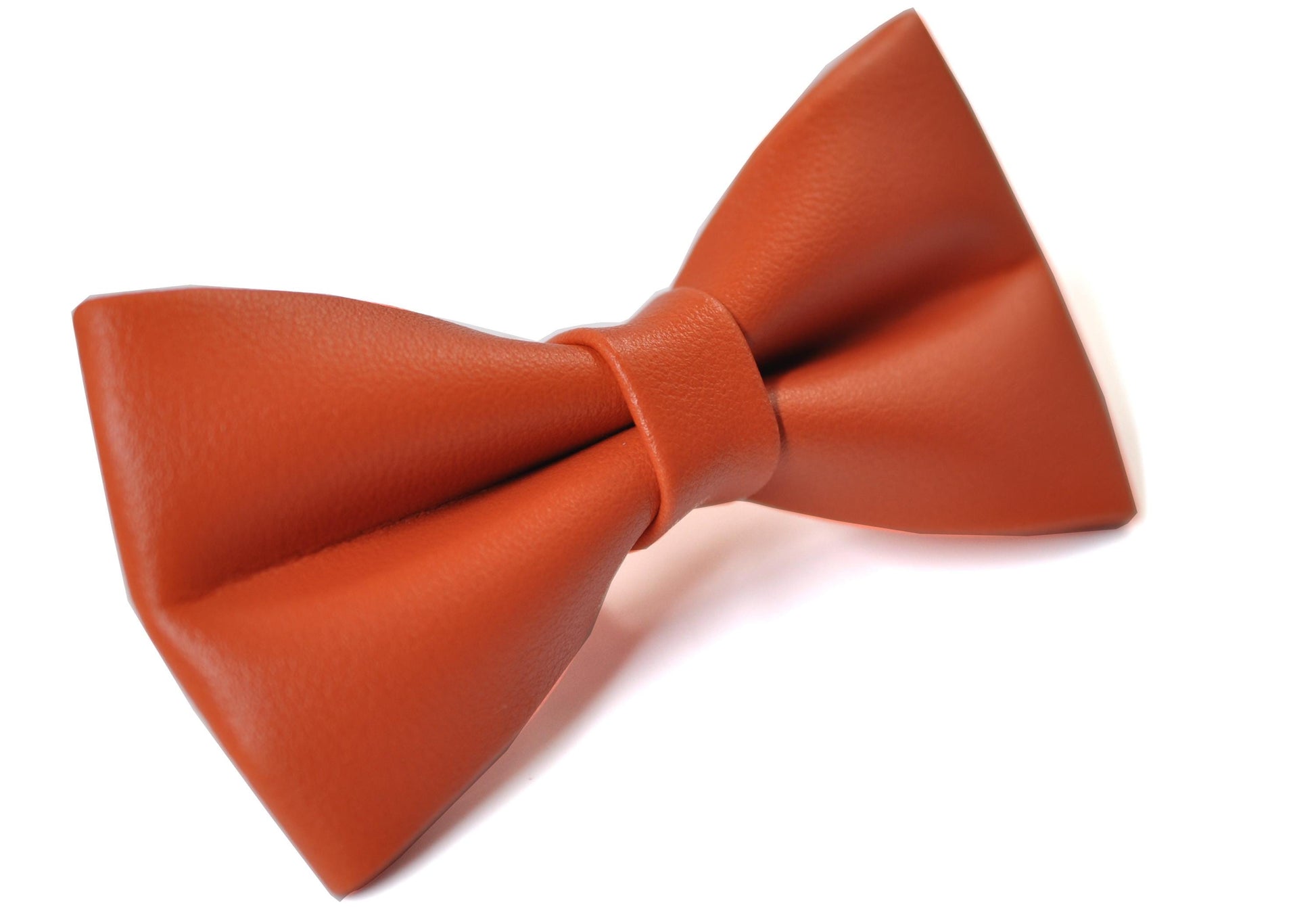 Burnt Orange Faux Leather Pretied Bow Tie Bowties for Men Adult / Youth Teenage / Toddler Boy / Baby Infant Toddler Wedding Prom