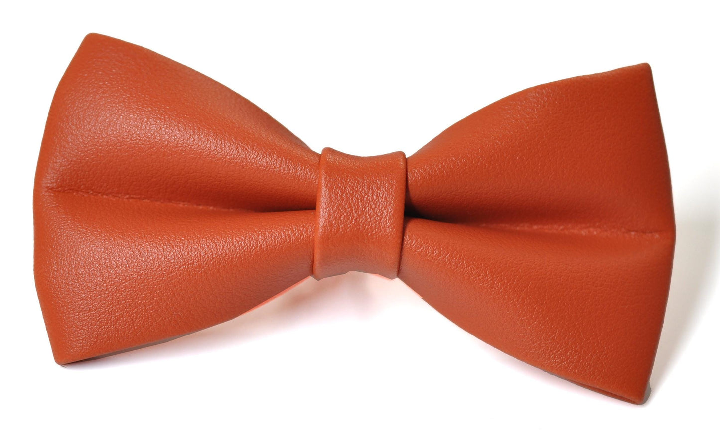 Burnt Orange Faux Leather Bow tie + Matched Suspenders Braces for Baby infant Toddler / Boy Kids / Youth Teenage / Men