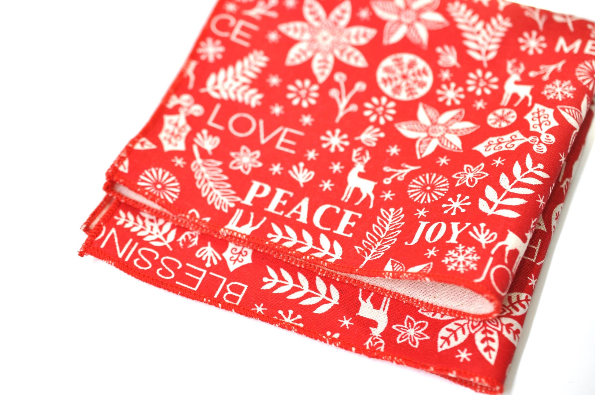 Pocket Square Handkerchief Snowflakes, Reindeer Merry Lettering Xmas Christmas Hanky Suit&Tuxedo Men / Youth/ Boy Kids / Baby Infant Toddler
