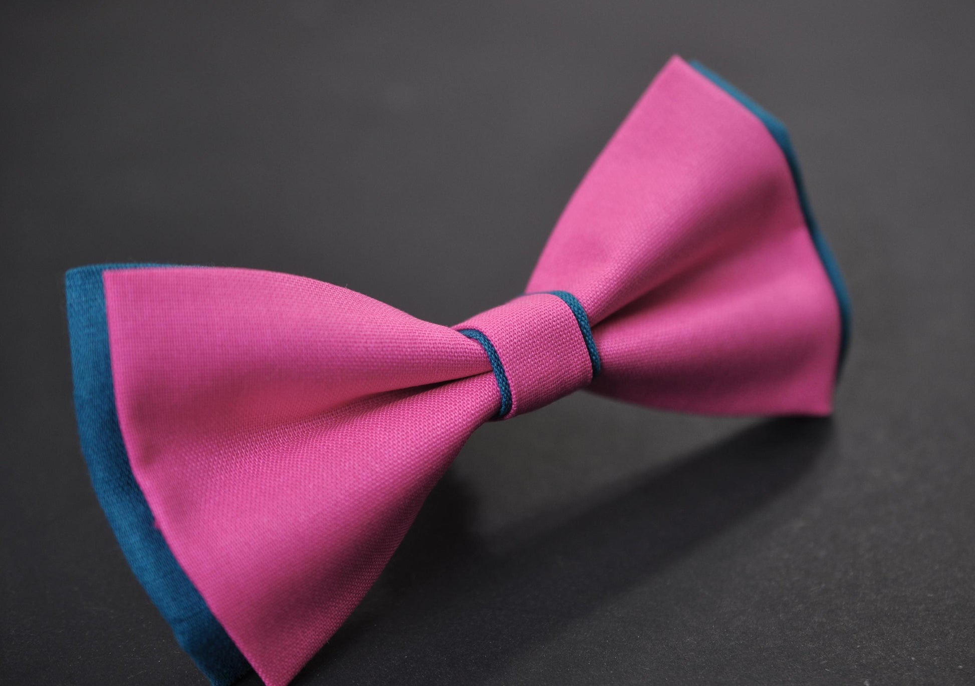 Teal Blue Candy Pink Cotton Pre tied Bow tie Bowtie for Men Adult / Youth Teenage / Boy Kids / Baby Infant