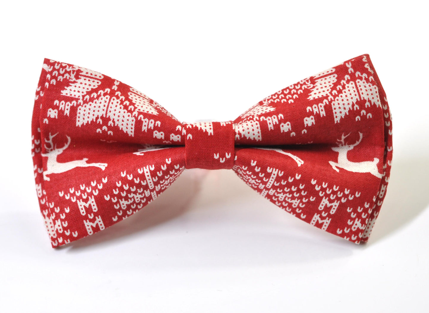 Red White Deer Elks ELK Christmas Bow tie Bowtie + Pocket Squares + Red Suspenders Braces Men /Youth/ Boys Kids/ Baby Infant Toddler