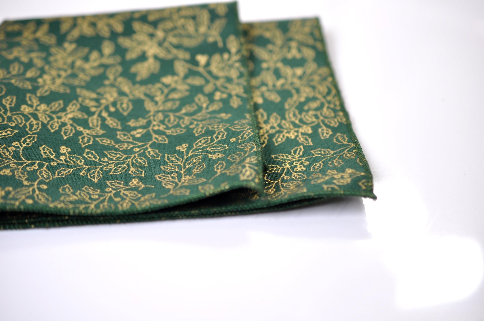 Gold Holly Leaf Green Christmas Bow tie Bowtie + Pocket Squares + Green Suspenders Braces Men /Youth/ Boys Kids/ Baby Infant Toddler