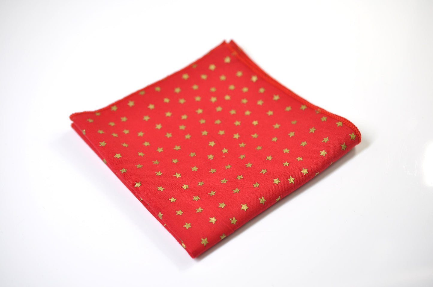 Gold Stars Star Christmas Xmas Cotton Red Bow tie Bowtie Pocket Square for Baby Infant Toddler / Boy Kids / Youth / Men Adult